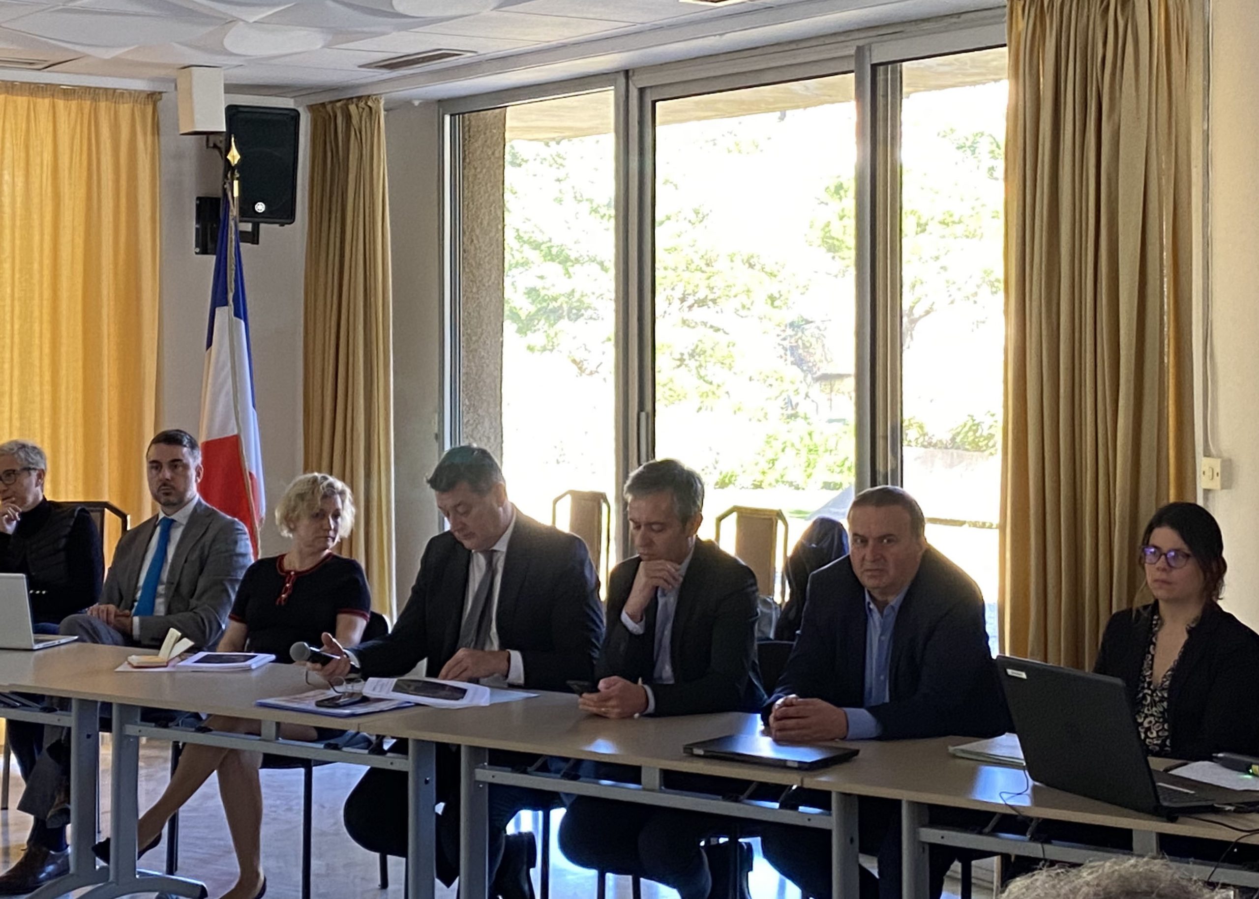 Les représentants de l’État, EDF et TERNA lors de la réunion du 7 février 2020 à Bastia
