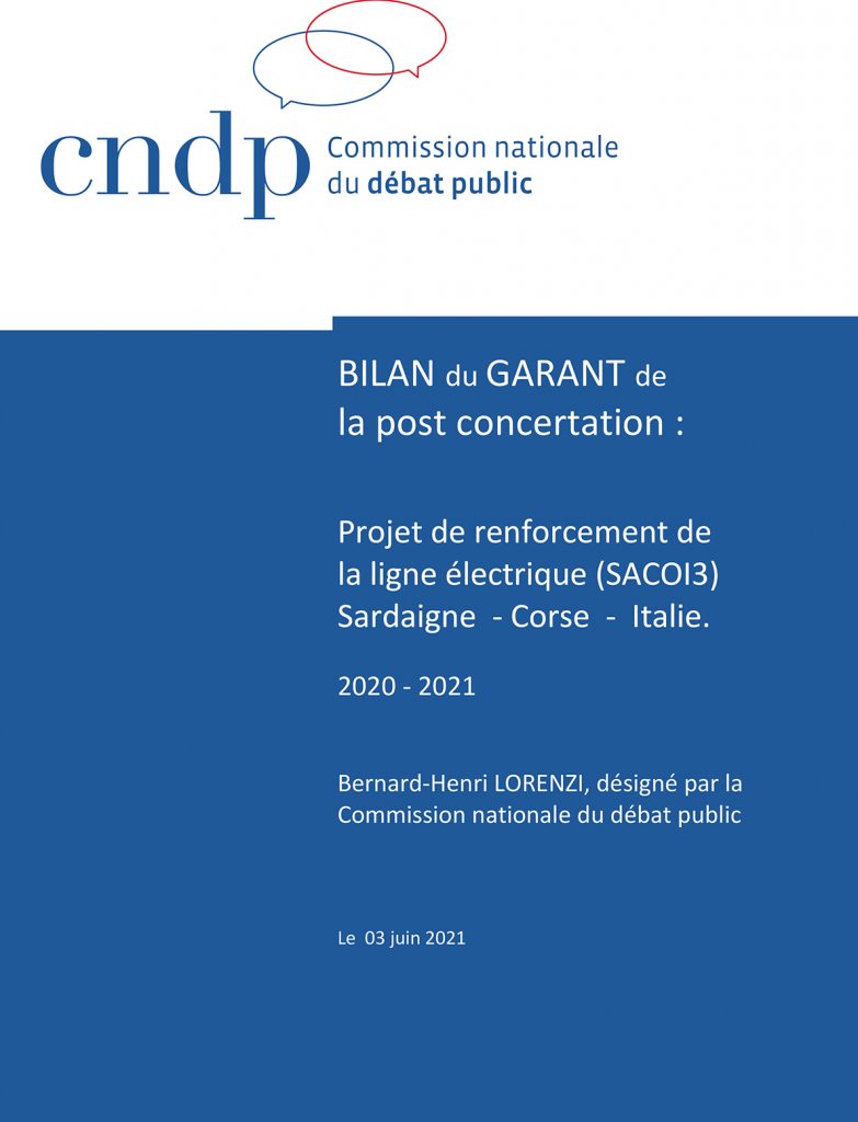 Bilan du garant de la post concertation